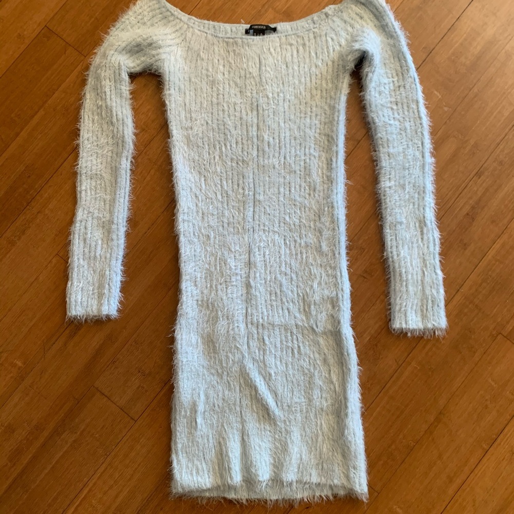 Baby blue sweater dress